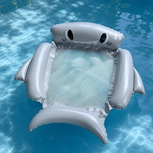 Cá Mập Bể Bơi Lounger Có Lưới Ghế Thoáng Khí Bể Cá Mập Bơm Hơi Bè Nổi Ghế Ngồi Thoải Mái Cho Người Lớn