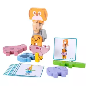 MJnmc Montessori Đồ Chơi Cho 1 2 3 Tuổi Bé Trai Bé Gái, Áo Động Vật Bằng Gỗ Phân Loại & Staing Giáo Dục Tập Đi Xếp Hình Đồ Chơi Mới