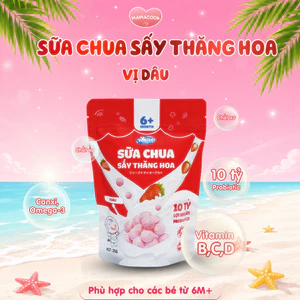 Sữa Chua Sấy Khô YoBite Kids 20Gr Vị Dâu Tây - Bổ Sung Lợi Khuẩn Probiotics - Hỗ Trợ Ăn Dặm Cho Bé
