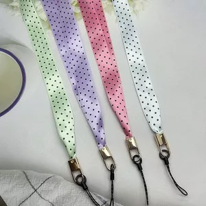 Dây buộc điện thoại di động màu hồng Phiên bản mở rộng Cổ treo có móc treo thẻ Tether