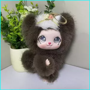 HK1 Thú Cưng Dễ Thương Gia Đình Lông Búp Bê Mặt Dây Chuyền Mini Sang Trọng Hình Túi Thời Trang Treo Trang Trí Món Quà Đáng Yêu KH1