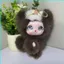 HK1 Thú Cưng Dễ Thương Gia Đình Lông Búp Bê Mặt Dây Chuyền Mini Sang Trọng Hình Túi Thời Trang Treo Trang Trí Món Quà Đáng Yêu KH1