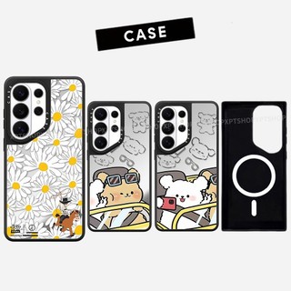 Ốp Điện Thoại Cứng Gương Hoa Từ Tính Cho Samsung Galaxy S26 25 24 23 UItra S26 25 24 23 Plus Vỏ Bảo Vệ Chống Sốc
