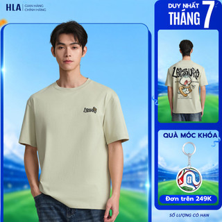 [TẶNG ÁO ĐƠN TỪ 1M5] Áo Thun Nam HLA In Hình Họa Tiết Trẻ Trung, Form Rộng Thoải Mái, Thấm Hút Tốt, Dễ Mặc