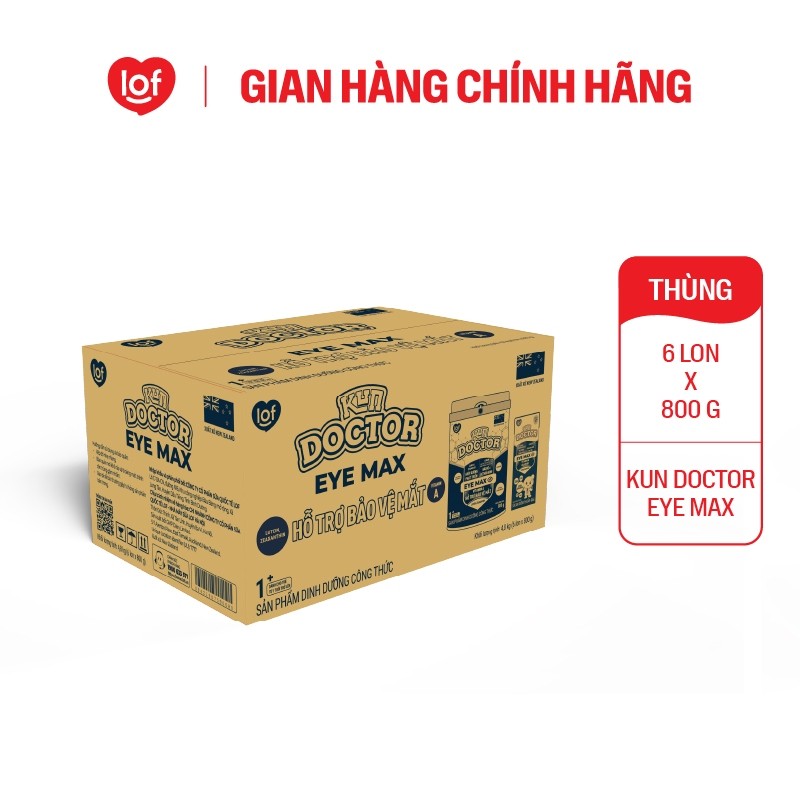 Sữa bột dinh dưỡng KUN DOCTOR EYE MAX 1+ lon 800gr
