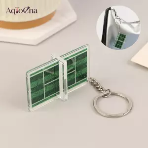 AqToCna 1 Chiếc Móc Khóa Tennis Lưu Niệm Mini Tennis Mặt Dây Chuyền Lập Thể Bàn Tennis Ba Chiều Acrylicper Cá Tính Móc Khóa AqToCna
