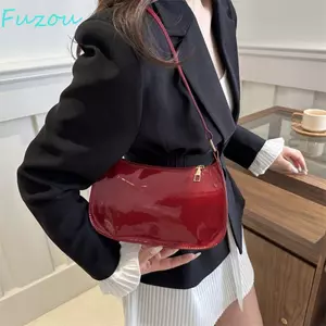 Túi đeo dưới cánh tay Nữ FUJIOU, Túi Nách Màu Trơn Ngọt Ngào Thiết Kế Mới, Da Thời Trang Nhẹ Nhàng Sang Trọng Túi Xách Nhỏ Nữ