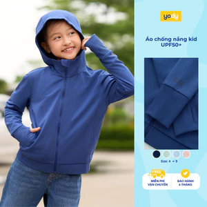 Áo khoác chống nắng trẻ em YODY Anti UV UPF>50+ thông thoáng KESJ25S001
