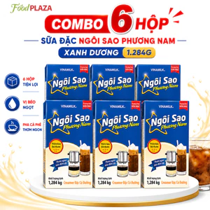 Combo Sữa Đặc Ngôi Sao Phương Nam Vinamilk Màu Xanh Dương (Hộp 1,284 Kg) Tiện Lợi Cho Quán Cà Phê, Trà Sữa
