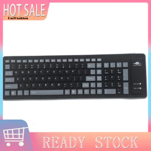 < CarFashion > Bàn phím chơi game silicon mềm chống bụi có thể gập lại 103 phím cho máy tính xách tay / máy tính