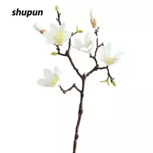 SHUPUN Hoa Giả, 6 Đầu Thiết Kế Màu Sắc Chuyển Đổi Hoa Mộc Lan Nhân Tạo, Hoa Đồ Trang Trí Cảm Ứng Cảm Giác Chất Liệu Lụa Chiều Dài 60cm Hoa Nhân Tạo Thân Trang Trí Tiệc