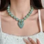 Vòng cổ mặt dây chuyền trái tim JVSUB, Vòng cổ đính cườm phong cách Bohemian Acrylic, Hạt có thể điều chỉnh Mặt dây chuyền Trang sức Bãi biển mùa hè