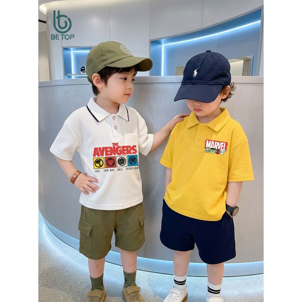 Áo Polo Siêu Anh Hùng Cho Bé BETOP, Thiết Kế Cổ Bẻ Lịch Lãm, Chất Vải Mềm Mát, Siêu Thoải Mái Cho Bé Năng Động