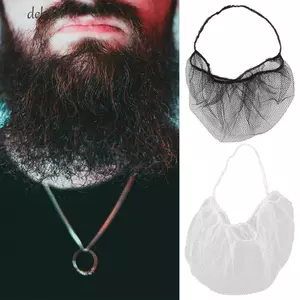 DELMER 100 Chiếc Mặt Râu Yếm Bonnet, Lưới Bảo Vệ Râu Thoáng Khí Dùng Một Lần, Di Động Đàn Hồi Nylon Tổ Ong Có Thể Điều Chỉnh Râu Nhà Hàng
