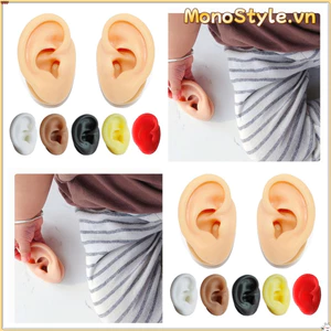 Mô hình xỏ khuyên MONOSTYLE, Mô hình tai trang sức cơ thể có thể tái sử dụng, Đạo cụ giảng dạy mềm Dụng cụ trưng bày tai silicon Đạo cụ giảng dạy y tế