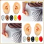 Mô hình xỏ khuyên MONOSTYLE, Mô hình tai trang sức cơ thể có thể tái sử dụng, Đạo cụ giảng dạy mềm Dụng cụ trưng bày tai silicon Đạo cụ giảng dạy y tế
