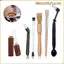 Bàn chải làm sạch máy pha cà phê MONOSTYLE, Bộ bàn chải cà phê Nylon tay cầm bằng gỗ, Phụ kiện Barista​​ Bàn chải cà phê khuỷu tay bền bằng nhựa ​​Chăm sóc máy Espresso​​