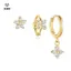 3 Chiếc Bông Tai Hoa Zircon Dễ Thương Thời Trang Dành Cho Nữ Thời Trang Mạ Vàng Ngôi Sao Bông Tai Khuyên Tai Bộ Cô Gái Trang Sức Quà Tặng [Mina]