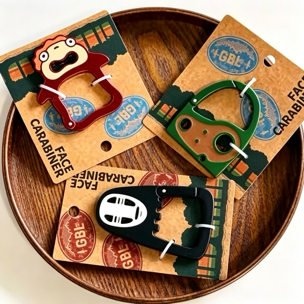 Móc Khóa Giới Hạn Hayao Miyazaki Spirited Away Carabiner Nhật Bản Ghibli Hàng Xóm Của Tôi Totoro Mèo Đen Cassign Xe Buýt Mèo Hàng Hóa