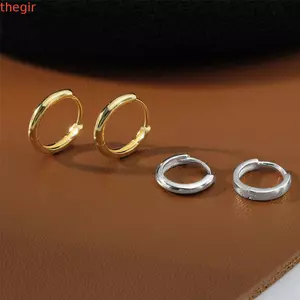 Bông tai tròn THEGIRL8B 6mm / 8mm / 10mm / 12mm Huggie Bạc Nữ Quà tặng Khóa tai