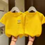 Áo thun ngắn tay bé trai Mùa hè phiên bản Hàn Quốc đẹp trai Cotton nguyên chất nửa tay 2026 Trẻ em mặc mùa hè Puffer Đẹp trai Top Hợp thời trang T HKRP