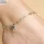 Vòng tay vòng chân JVSUB, Chuỗi chân vòng chân hình trái tim, Hạt hoa mận cổ điển Bãi biển Boho Vòng chân nữ