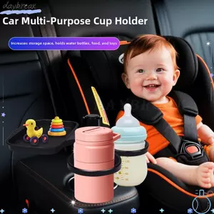 Khay đựng cốc ô tô DAYBREAK, Khay đựng bàn ăn có cấu trúc chắc chắn có thể tháo rời, tính năng mở rộng xây dựng chắc chắn Thiết kế 3 trong 1 Khay đựng ô tô có thể tháo rời để sử dụng du lịch trên ô tô