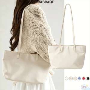 Túi đeo nách BRAAA, Túi Tote nhỏ màu trơn phong cách Hàn Quốc, Túi vuông thiết kế tối giản bằng Nylon thời trang dành cho nữ Sử dụng hàng ngày