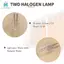 4 220V 35W G5, nguồn điện 3 pin bóng đèn halogen kép màu trắng ấm