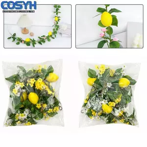 <cosyh>Artificial Lemon Vine Realistic Lemon Flowers For Home Decor Indoor Decoration