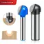 SRVN Bộ định tuyến đáy tròn Bit Máy cắt rãnh hình bán nguyệt Cắt mịn Burr miễn phí cho chế biến gỗ tại nhà Sửa chữa mộc DIY ks.