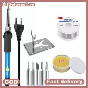 Littleloves1 220v 60w Hàn Sắt Oril Bộ Hàn Điện Nhiệt Độ Có Thể Điều Chỉnh Ph Cắm Heavy Duty Cho Gia Đình Sửa Chữa Mạch Dụng Cụ Hàn VN