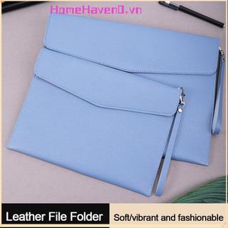 Thư mục tập tin da HOMEHAVEN, Túi đựng tài liệu da A4 A5 dung tích lớn, Thư mục phong bì A4 có tay cầm Túi sắp xếp tập tin da Văn phòng trường học