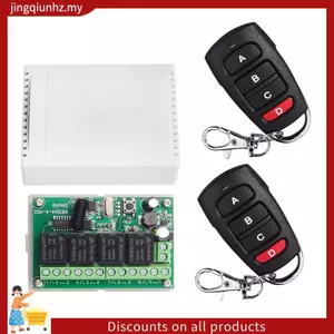 Công tắc điều khiển từ xa DC12V 24V 4CH Điều khiển nhận 433M Mô-đun rơle bốn chiều