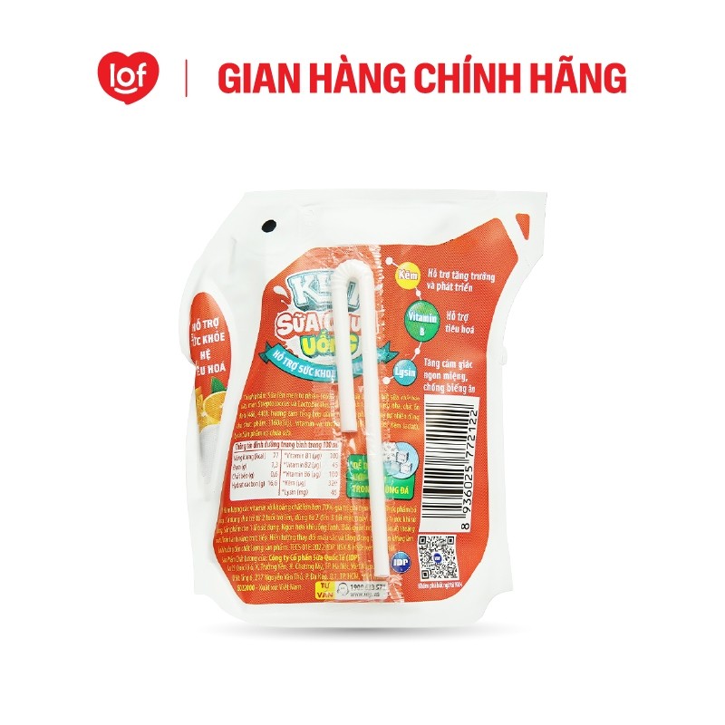 Sữa chua uống KUN vị cam thùng 24 túi x 110ml