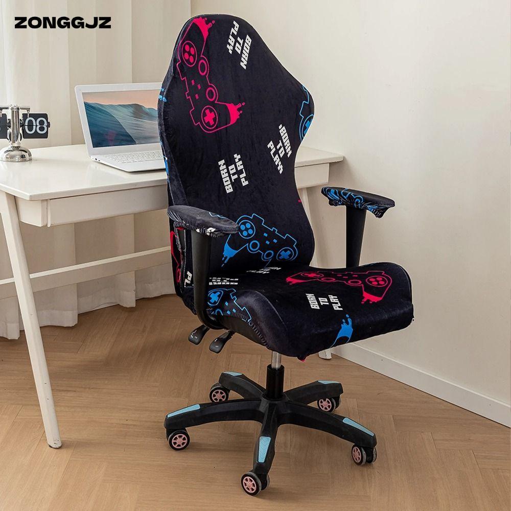 ZONGGJZ Vỏ bọc ghế chơi game  Vỏ bọc ghế bành nhung có độ đàn hồi mềm mại