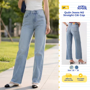 Quần jeans nữ Yody straight cắt cúp TRA WCJE26A004