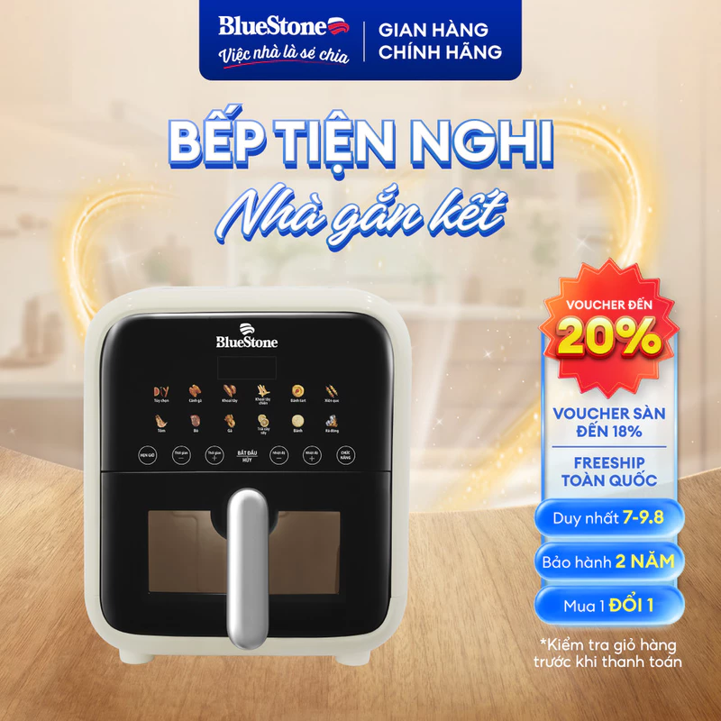 Nồi Chiên Không Dầu Điện Tử BlueStone AFB-5861 7L | Công Suất 1800W | Nấu Gà Vịt Nguyên Con | Chính Hãng BH 2 Năm — ảnh 1