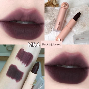 son bóng black rouge son black rouge Son môi em gái tuyệt vời!Gothic Đen Châu Âu Mỹ Ăn Tukou Nâu Sôcôla Nâu Độc Màu Đen Táo tàu Đỏ Ác Fema