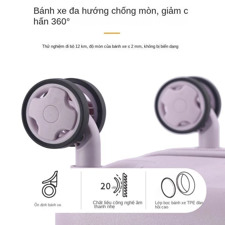 Mẫu mới 2026 20 inch 1.85kg vali siêu nhẹ vali du lịch pc Valy xách tay Nữ Valy du lịch đẹp thời trang Vali mật khẩu – 6