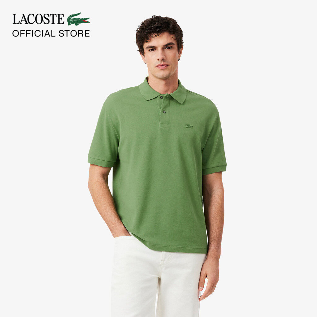 Áo Polo Lacoste Nam Piqué Dáng Rộng Dày Dặn