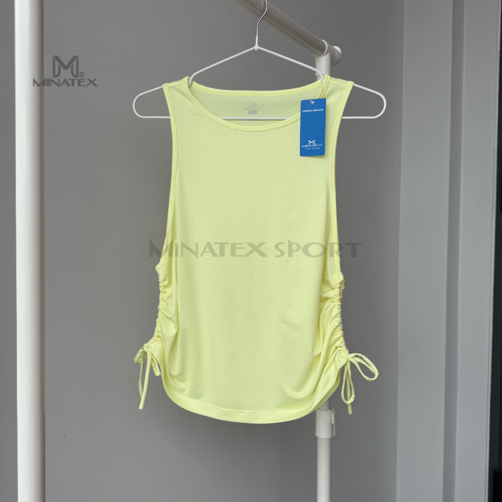 Áo tanktop rút dây sườn from xinh vừa dáng không quá rộng MIMITEX-T2 áo thun vải lỗ mặt đanh mịn mướt tay thoáng khí