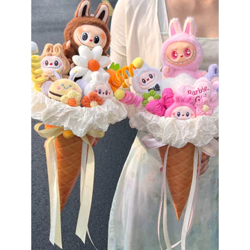 🔥Bouquet gấu bông tặng bạn gái Quà Tặng Trung Thu Bó Hoa Gấu Bông Dễ thương Labubububu Creative Doll Kem Bó Hoa Thành Phẩm Hoạt Hình Dễ Thương Quà Tặng Cho Bé Gái Bạn Gái Quà Tặng Sáng Tạo Sinh Nhật B