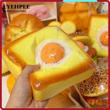 Đồ chơi nướng trứng chiên EYEHPEE, Đồ chơi Fidget Squishy thực tế tăng chậm, Chức năng bóp Giảm lo âu Đồ chơi giải nén co giãn Bàn văn phòng