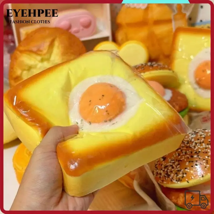 Đồ chơi nướng trứng chiên EYEHPEE, Đồ chơi Fidget Squishy thực tế tăng chậm, Chức năng bóp Giảm lo âu Đồ chơi giải nén co giãn Bàn văn phòng