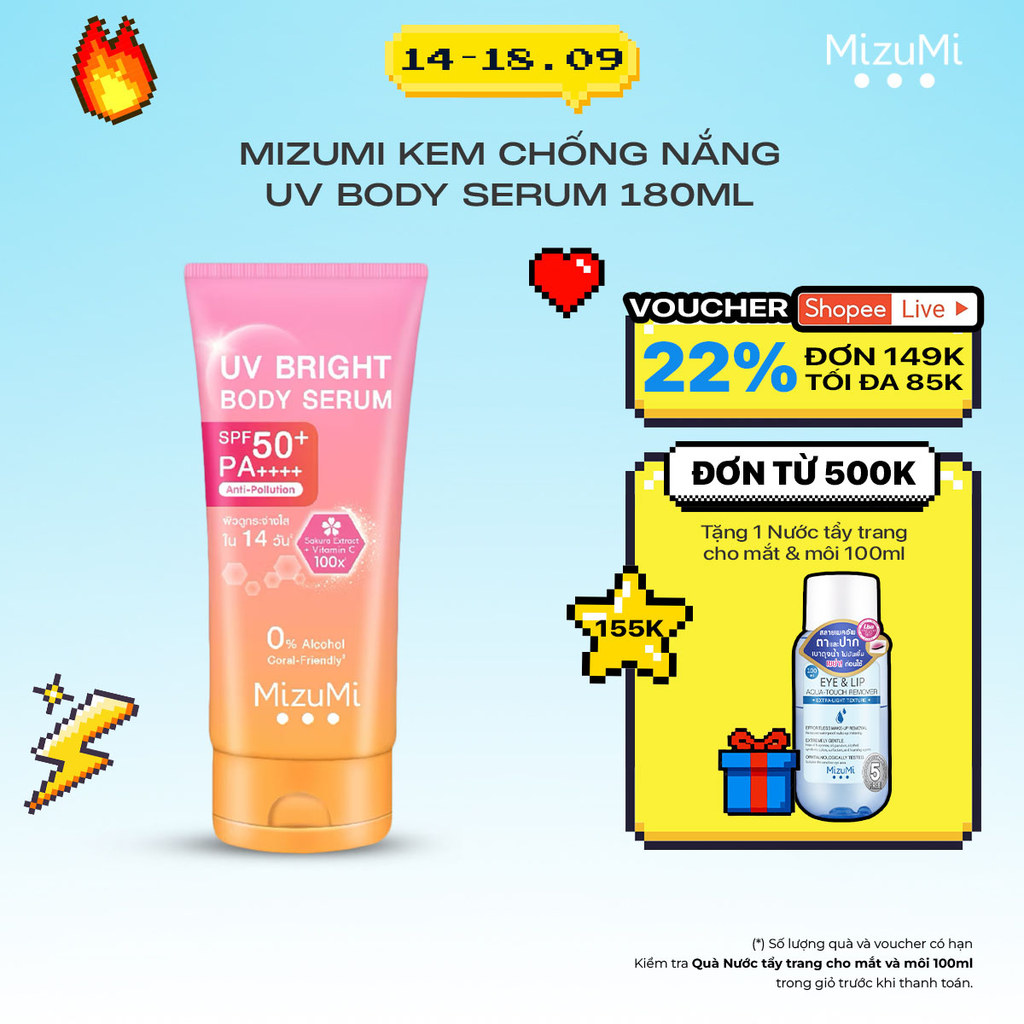 MizuMi Kem chống nắng UV Body Serum 180ml