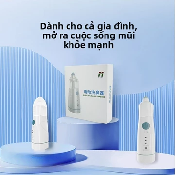 Máy rửa mũi điện Kangmai, dụng cụ rửa mũi bằng nước muối sinh lý, trị viêm mũi, nghẹt mũi, dùng cho người lớn và trẻ em,
