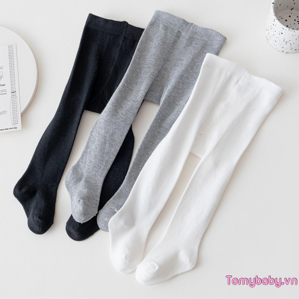 Bé Gái Đan Quần Legging Đa Năng Xuân Thu Đầy Đủ Chiều Dài Màu Trơn Quần Co Giãn Quần
