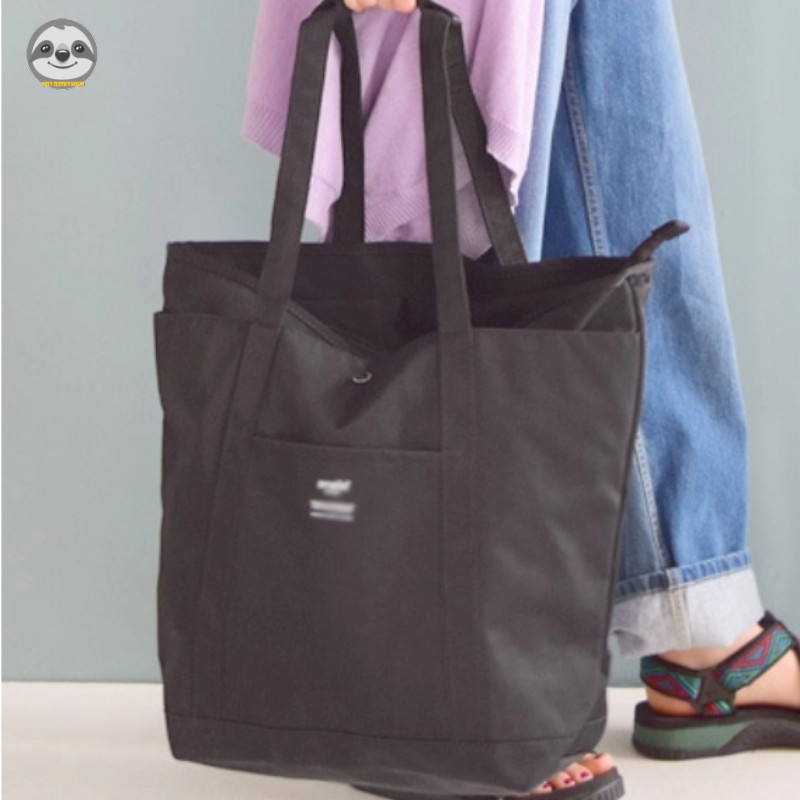 Phong cách Nhật Bản Muji Style / Túi Tote Nylon vuông ngang nữ / Ba lô chéo dung tích lớn / Túi du lịch nhẹ / Túi thời trang sử dụng kép