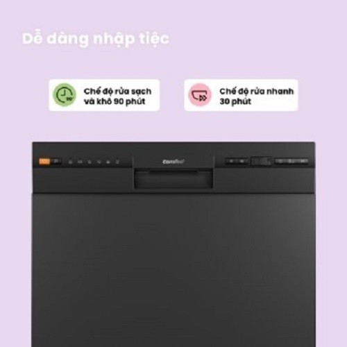 [Shopee Lắp đặt 0Đ HCM/HN] Máy rửa chén độc lập Comfee​ CDW-8F60RB 10 bộ - Bảo hành chính hãng 24 tháng